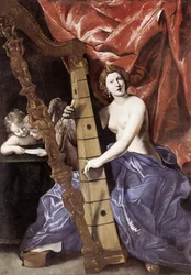 Venus, die Harfe spielt (Die Musik)